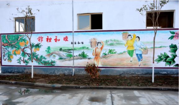 泗洪乡镇文化墙 乡风文明焕发新活力